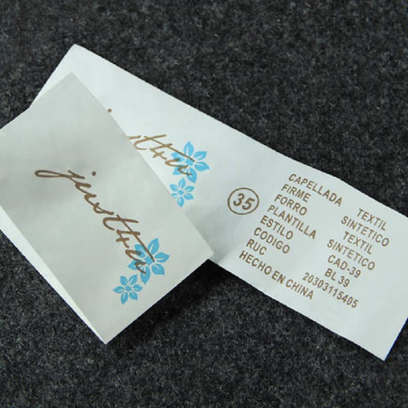 Kleding afdrukken label