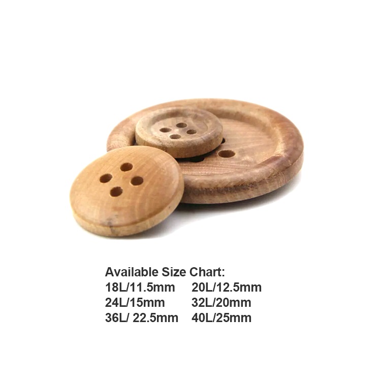 Pattern wooden button