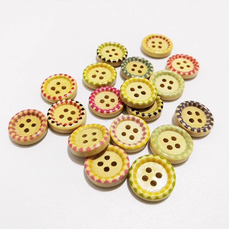 Pattern wooden button